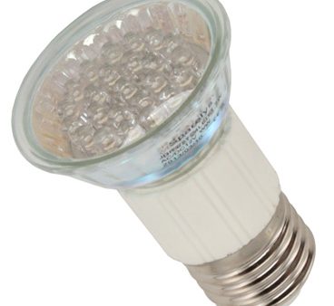 12V E27 Spot 1,2W 24 led pære, varmhvit