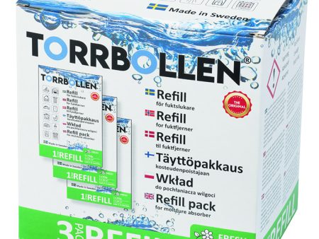 Fuktsluker, Torrbollen, refill 3 Pack - Fresh med duft
