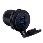 Smart modul - Dobbel hurtiglader USB QC 3.0 med bryter, SM550