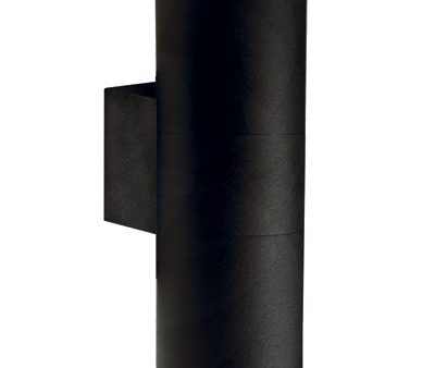 12V & 230V Tin Maxi utelampe dobbel, sort