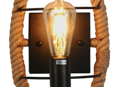 12V & 230V Løkke Hamp vegglampe