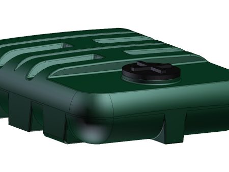Vanntank 2000 liter sisterne, lavtbyggende, GreenTop