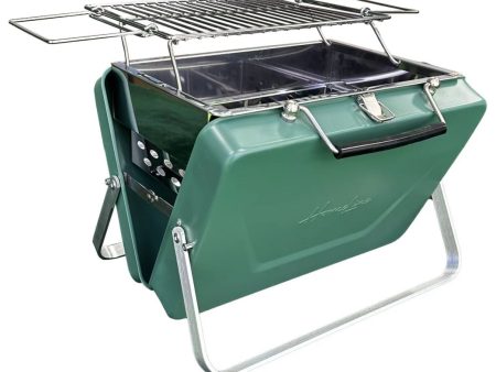 Flergangsgrill, koffertgrill, HomeLine Buddy, grønn