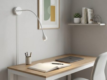 230V Drop vegglampe, hvit