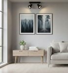 12V & 230V Eik 2-spotlight Sort