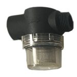 Inntaksfilter til pumper 1/2" innv. til 1/2" utv.