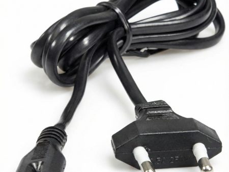Kabel med euro plugg, 2x0,75 - 0,5m