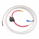 Batterikabel med sikringholder, 2x2,5mm², 2m, Flatstifthylser