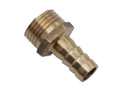 Slangenippel 16mm til utv. 1/2" messing