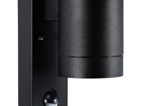230V Tin Bevegelsessensor Vegglampe Sort